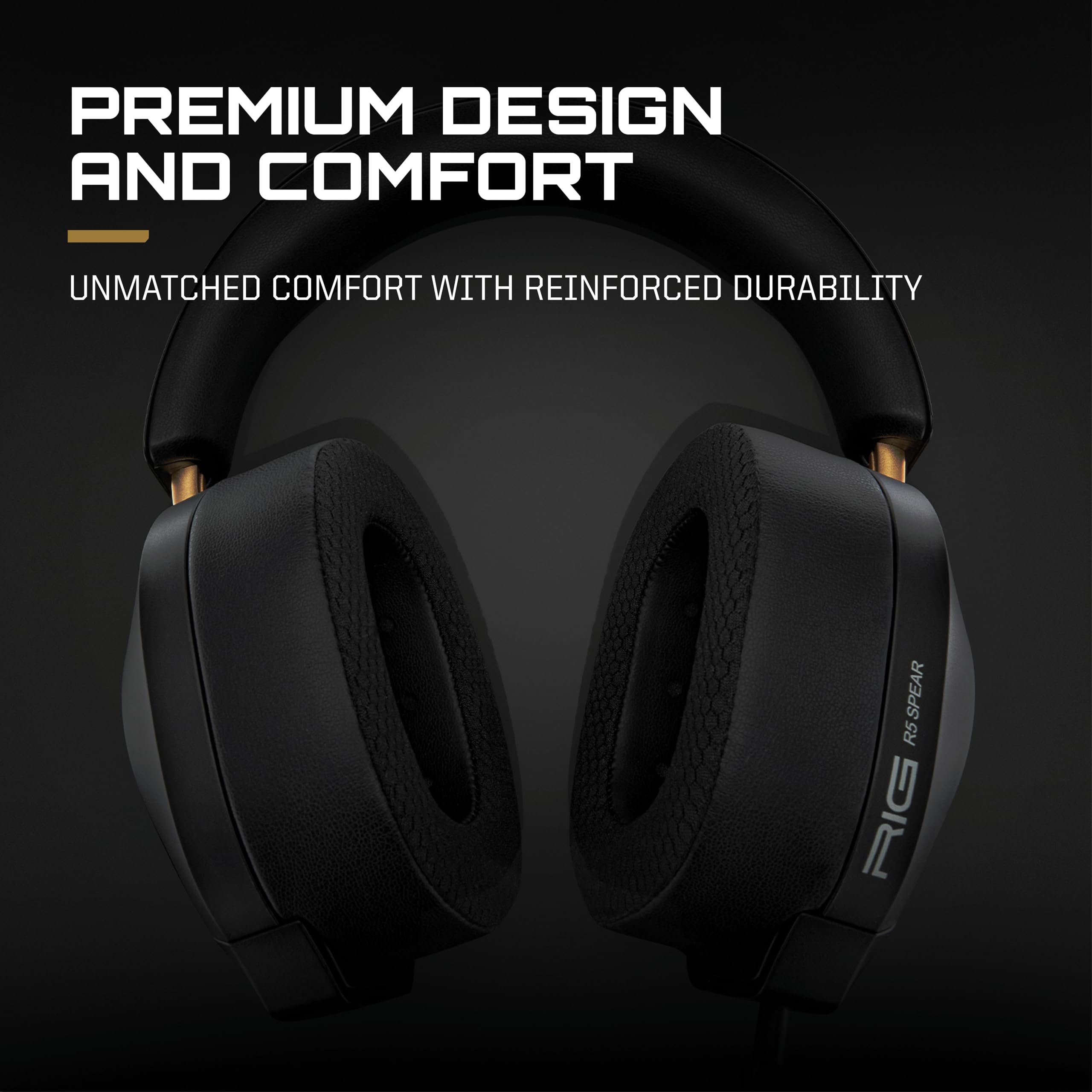 RIG R5 Spear MAX HD Wired Gaming Headset for PC, PS5, Xbox – 40mm GrapheneQ™ Drivers, Dolby Atmos 3D Audio, Detachable Mic, USB-C Audio DAC, Memory Foam Ear Cushions, 3.5mm — view 11