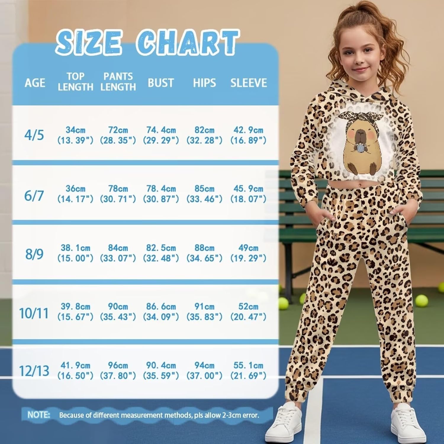 Sweatshirts and Sweatpants for Girls 4-13Y Long Sleeve Crop Top Hoodies and Pants Set