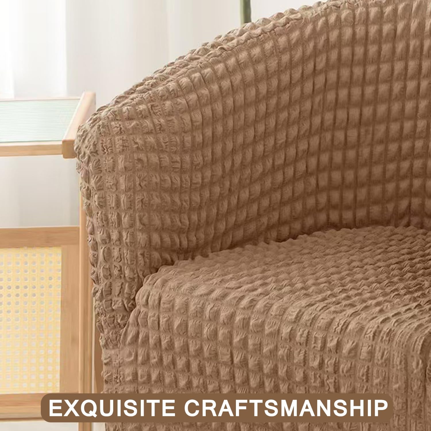 Blueb,Club Chair Cover*1, Stretch Club Armchair Slipcover 1 Piece Tub Chair Slipcover Full Wrap Armchair Cover Sofa Cover Round Barrel Chair Covers Couch Covers with Elastic Bottom Washable