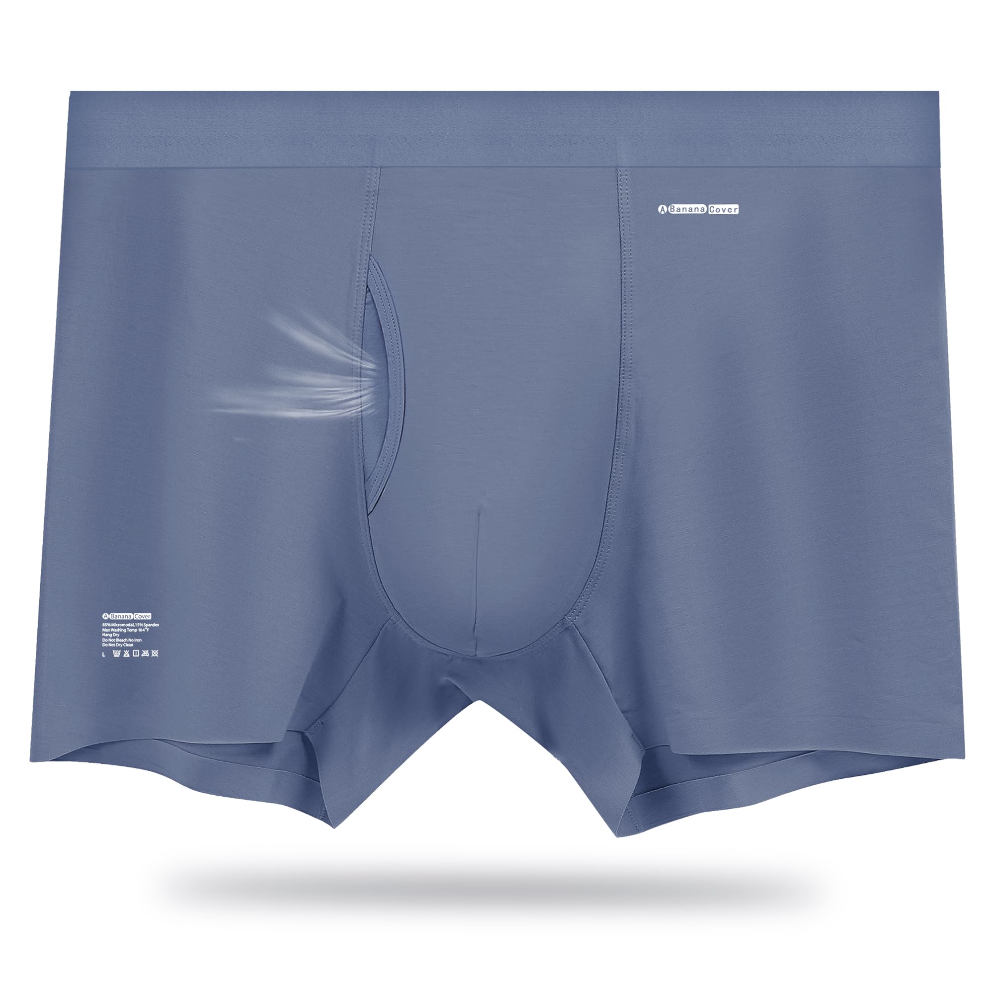 ABananaCoverPremium Men's Naked Feeling Air Micro Modal Boxer Briefs 3" - 3X Softer Than Cotton - Snug-Fit Athleisure Trunks