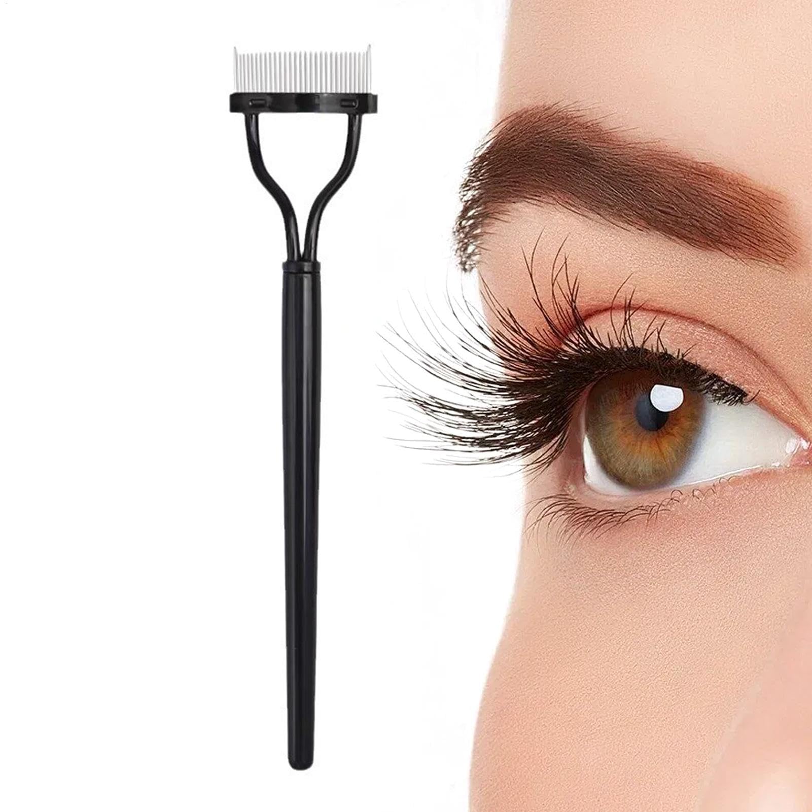 Eyelash Separator - 2.6x13.6cm Eyebrow Brush Eyelash Separator Brow Comb & Lash Spoolie - Eyelash Definer Mascara Comb Applicator for Unparalleled Precision
