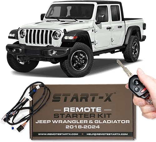 Start-X Arrancador remoto para Jeep Wrangler y Gladiator Push to Start (todos los ajustes) 2018-2024 Plug & Play Bloqueo 3X para arranque remoto