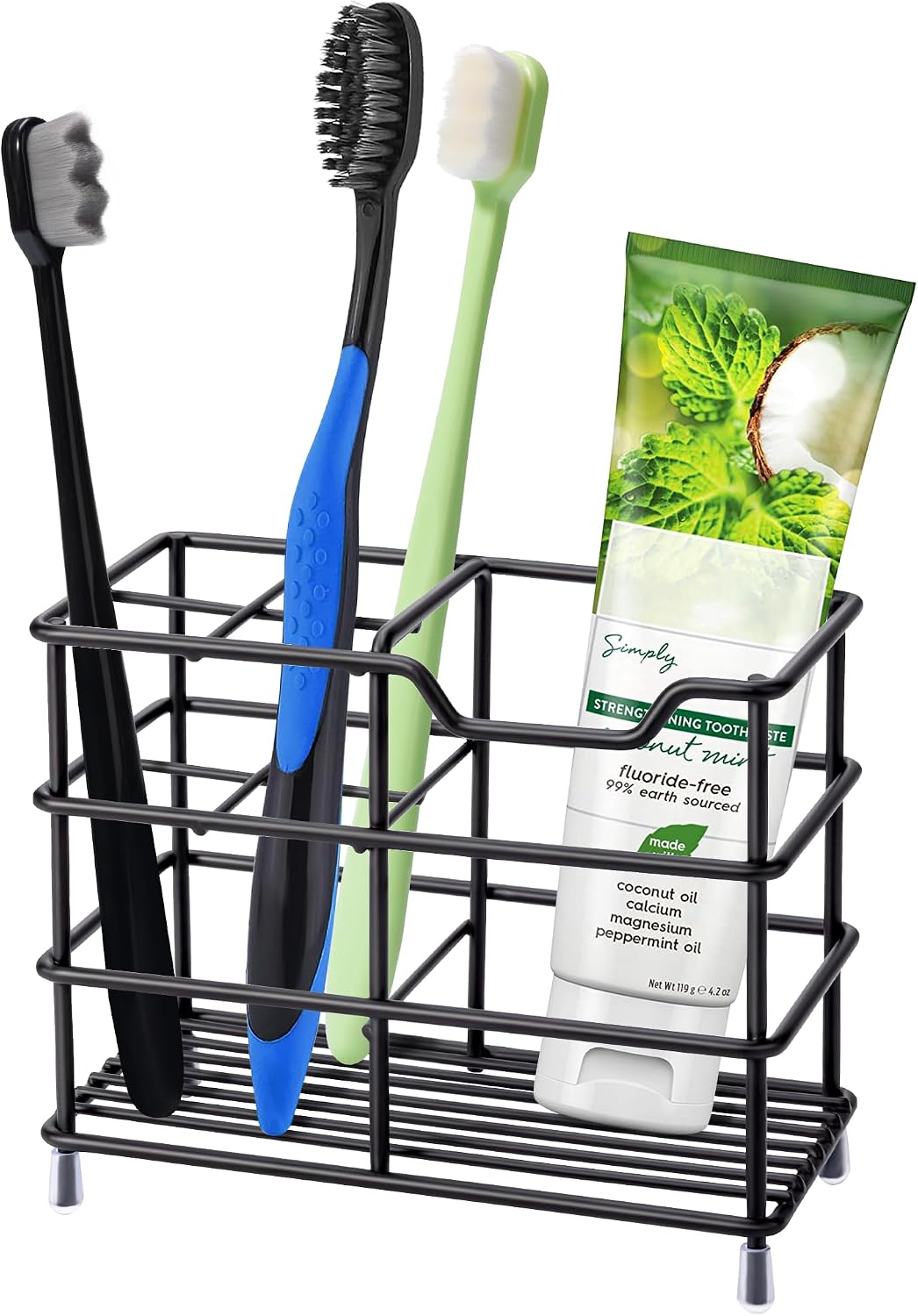 Urbanstrive 304 Stainless Steel Bathroom Toothbrush and Toothpaste Organizer