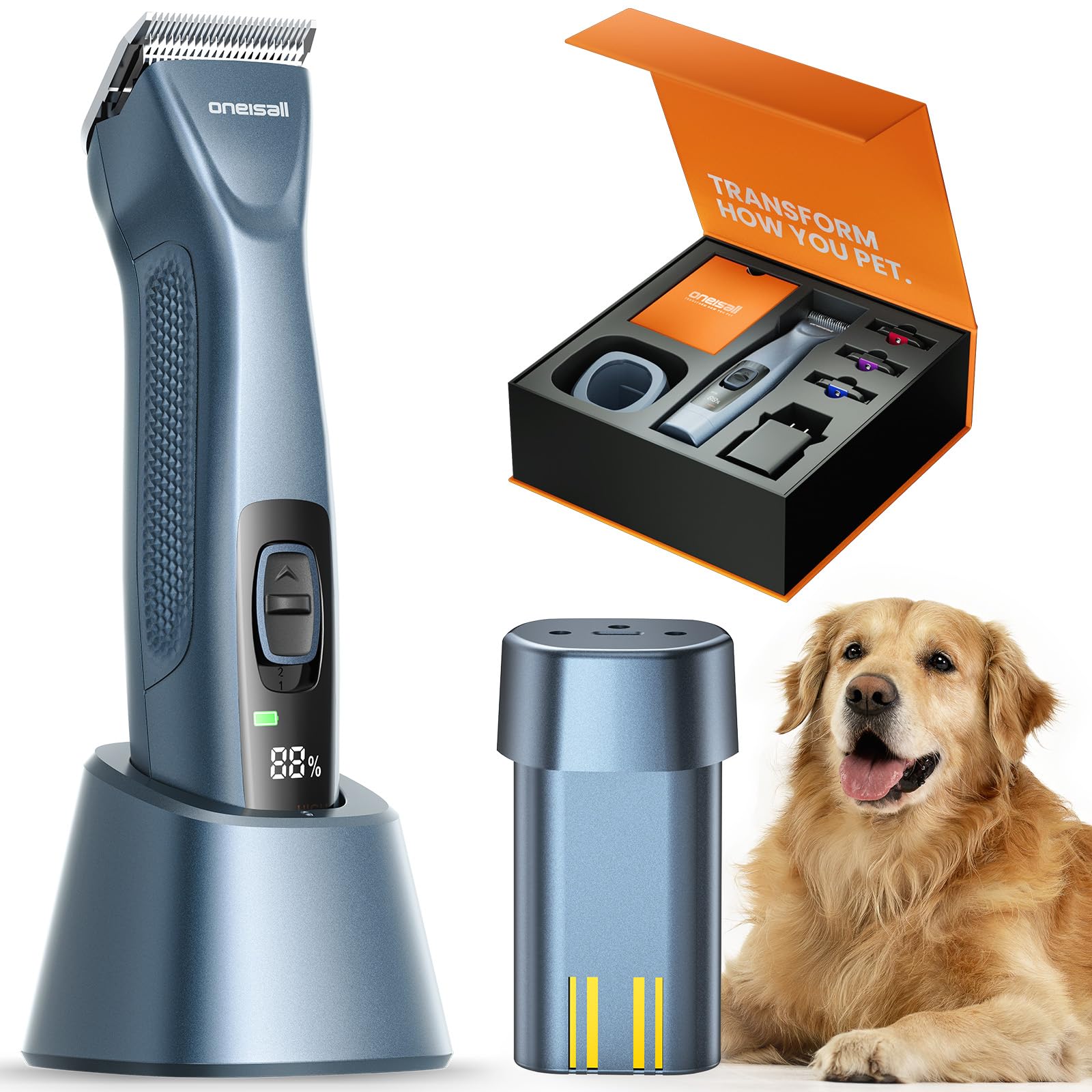 oneisall Tosatrice per Cani pelo lungo professionale, Tosatore Rasoio, (Multicolore)