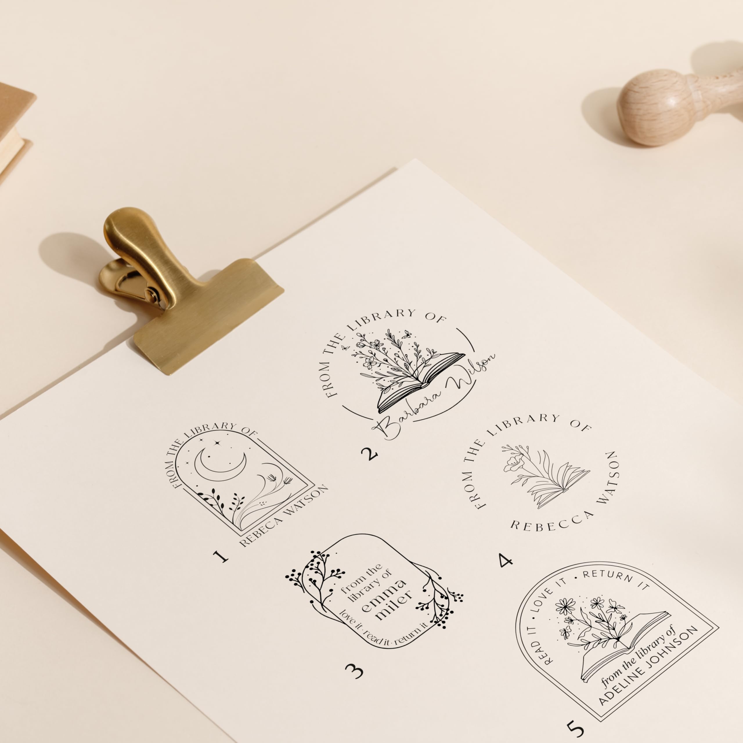 Timbro Ex Libris Personalizzato | 4 Design Per Libri E Documenti | Fatto In Spagna - Foto 5