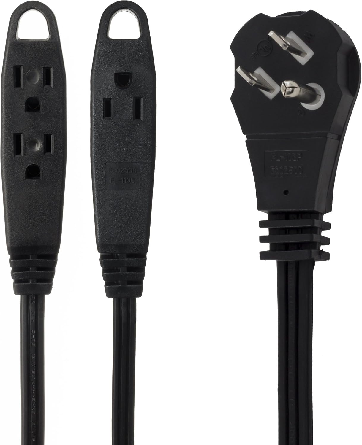 MAXIMM 25 Feet Flat Plug Extension Cord/Wire, 3 Outlet Electrical Cord