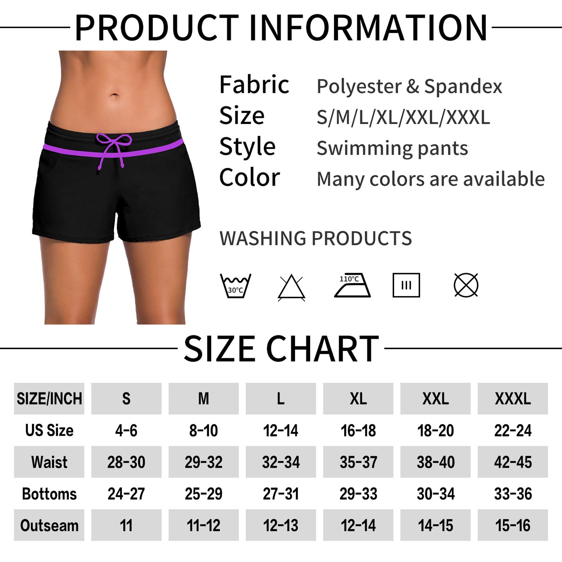 Pantaloncini da Bagno Donna Estate Protezione UV Pantaloncino da Nuoto Asciugatura Rapida Pantaloncini da Tavola Elegante Boyleg Style Pantaloncini da Spiaggia Donna Sportivo Costumi da Bagno