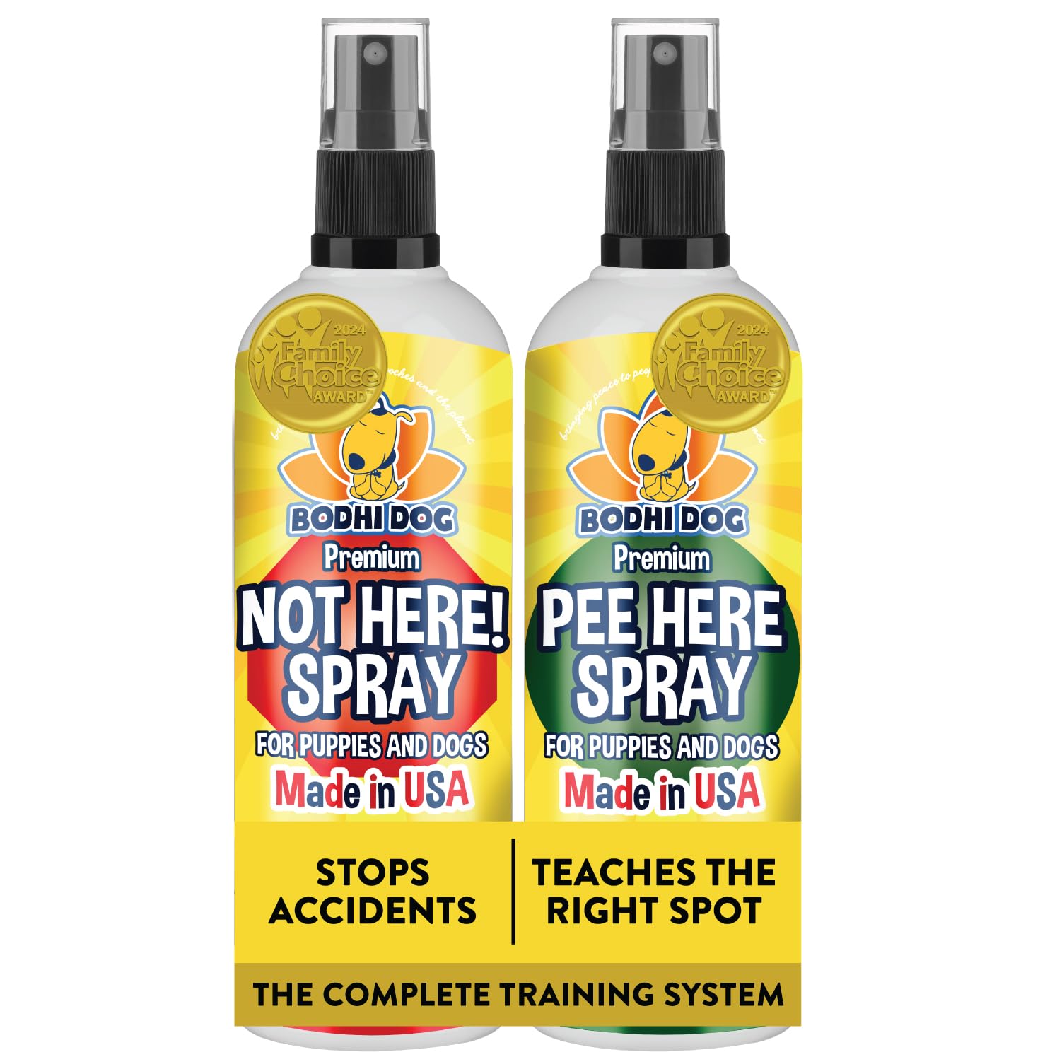 Bodhi Dog Not Here! Spray &amp; Potty Training Spray - Dog Training Corrector for Indoor/Outdoor Use - Stops Urination &amp; Marking - Housebreaking Solution Bundle for Dogs &amp; Puppies (8 Fl Oz)