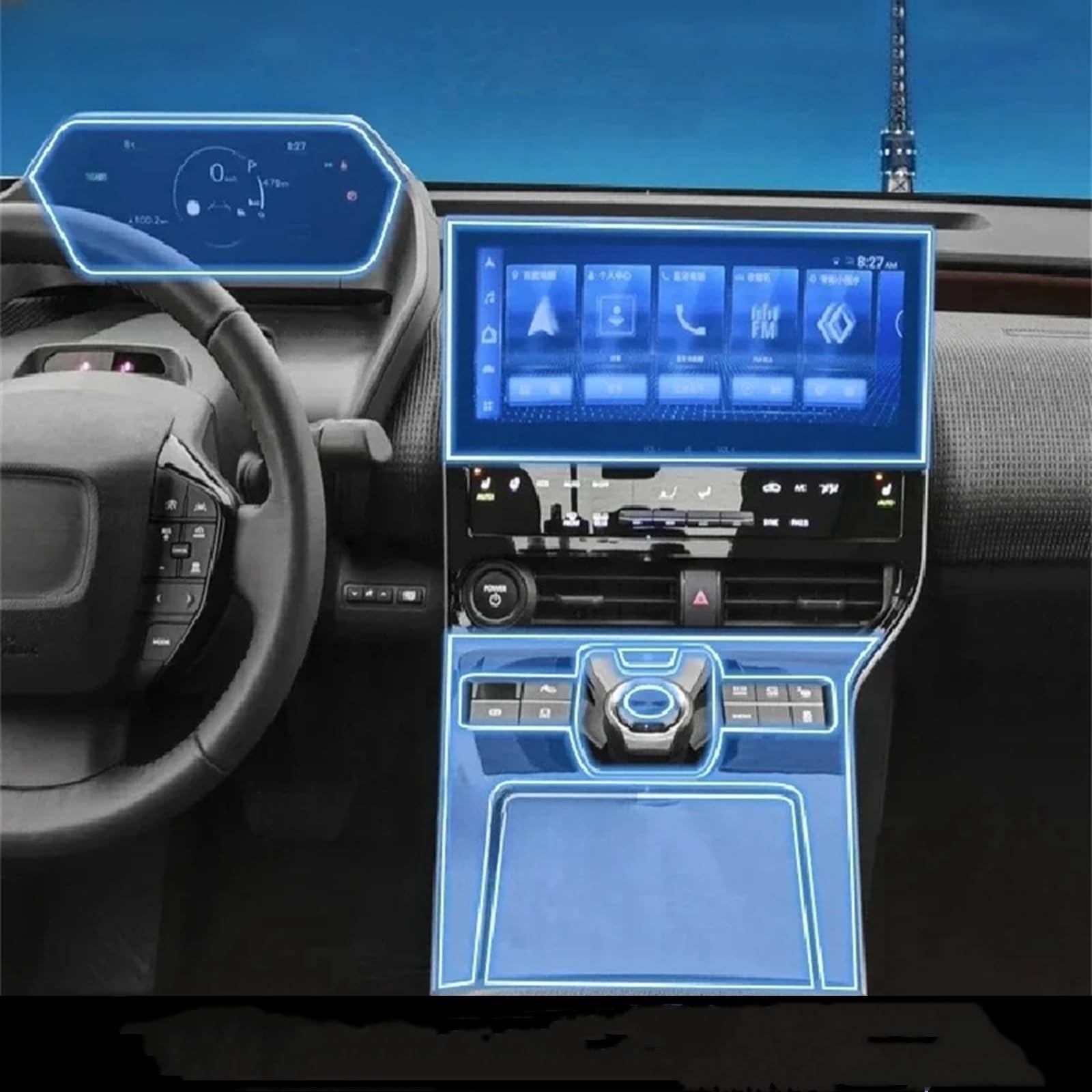 FDAIUN for 2022-2023 Toyota BZ4X PPF Precut 8.5Mil Car Paint Protective Film TPU HD Film Scratch Protector Interior Accessories