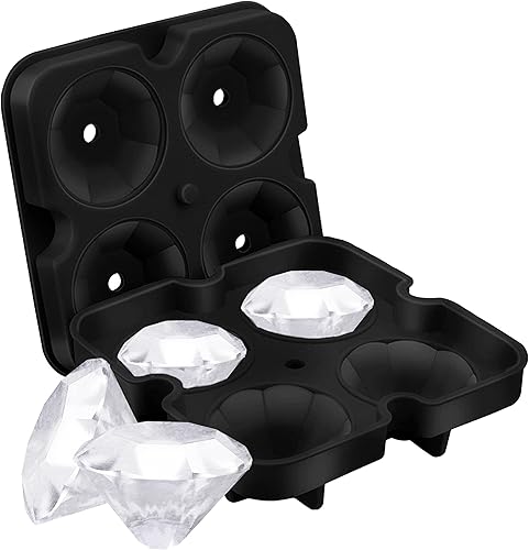 Bahoki Essentials Moldes de hielo – Bandeja de silicona para cubitos de hielo con tapa – Llena y suelta para hacer hielo – Moldes multiusos de forma