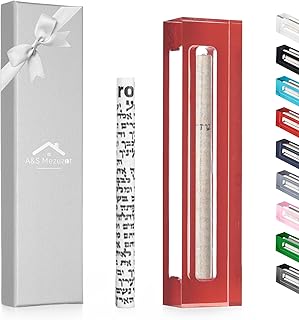 A&S Mezuzot Mezuzah Case For Door in Acrylic-Lucite Design Waterproof, Non- Kosher Scroll Included, Modern Home Decor And Protection (Red, 6 Inches)