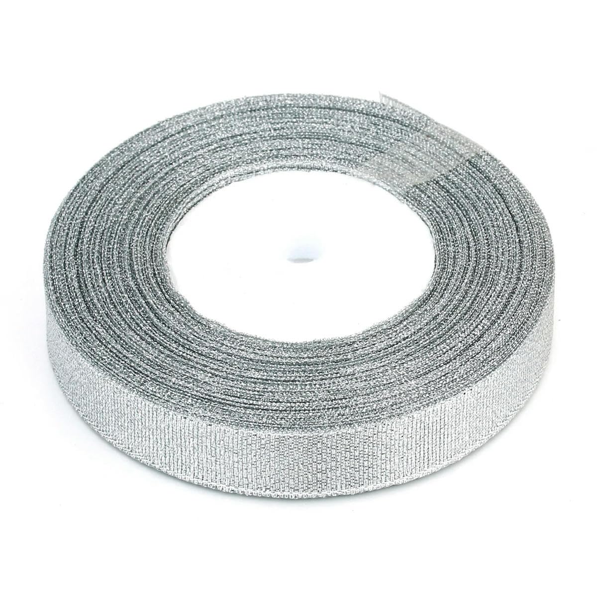 VICIYOO 25Yards Glitter Satin Ribbon Crafts for Wedding Decorative DIY Organza Ribbons Bow Gift Supplies