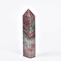 Vista 118 de JIC Gem Extra Large Rare Dendritic Jade Crystal Tower Natural Quartz Crystal Tower Point Wand Large Crystals and Stone Energy Crystal Wand Home