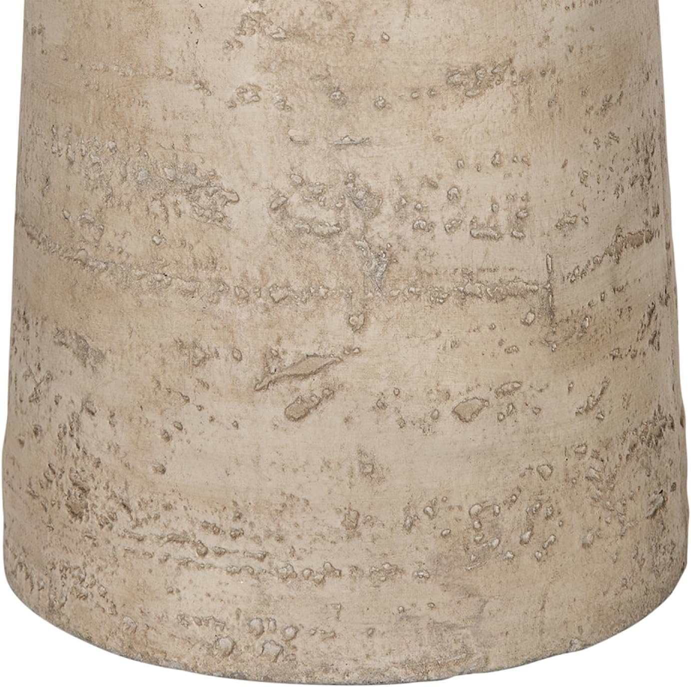 22X22X25.5 Cream Round Side Table with Pedestal Base