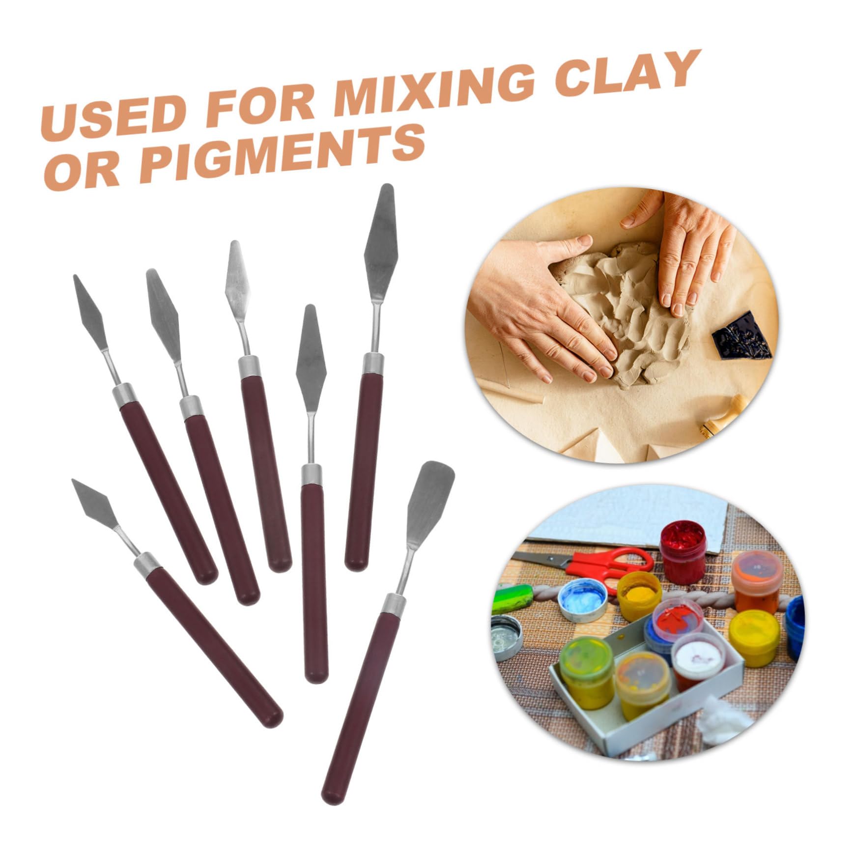 STOBOK 5sets Oil Paint Scraper Pallet Knives Art Painting Shovels Artist Spatula Tool Steel Paint Tool Pigment Mixing Scraper Painting Tools Paint Tools Paint Scraper Tool Palette 7pcs*5