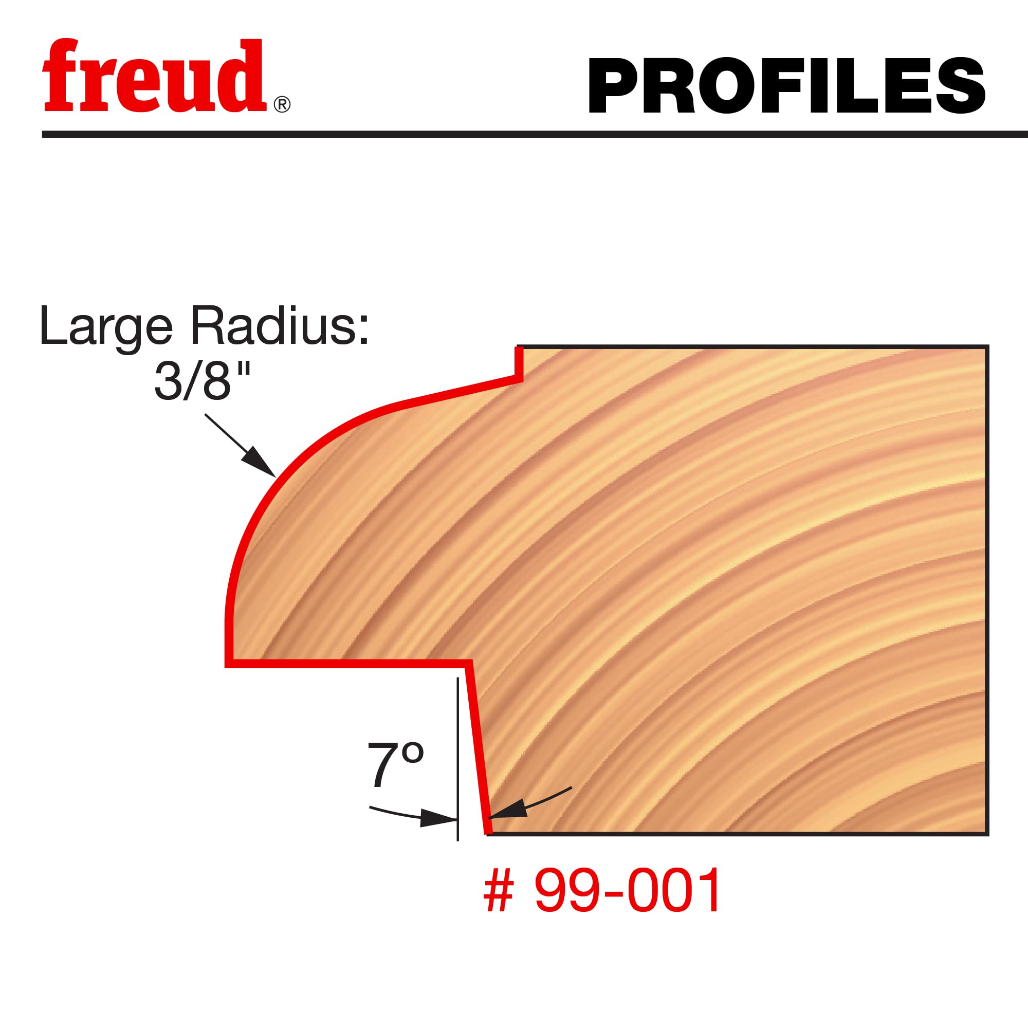 Freud 99 – 001 1/2-inch a 1 – 1/10,2 cm porta labbro fresa con codolo 1/5,1 cm, 99-001