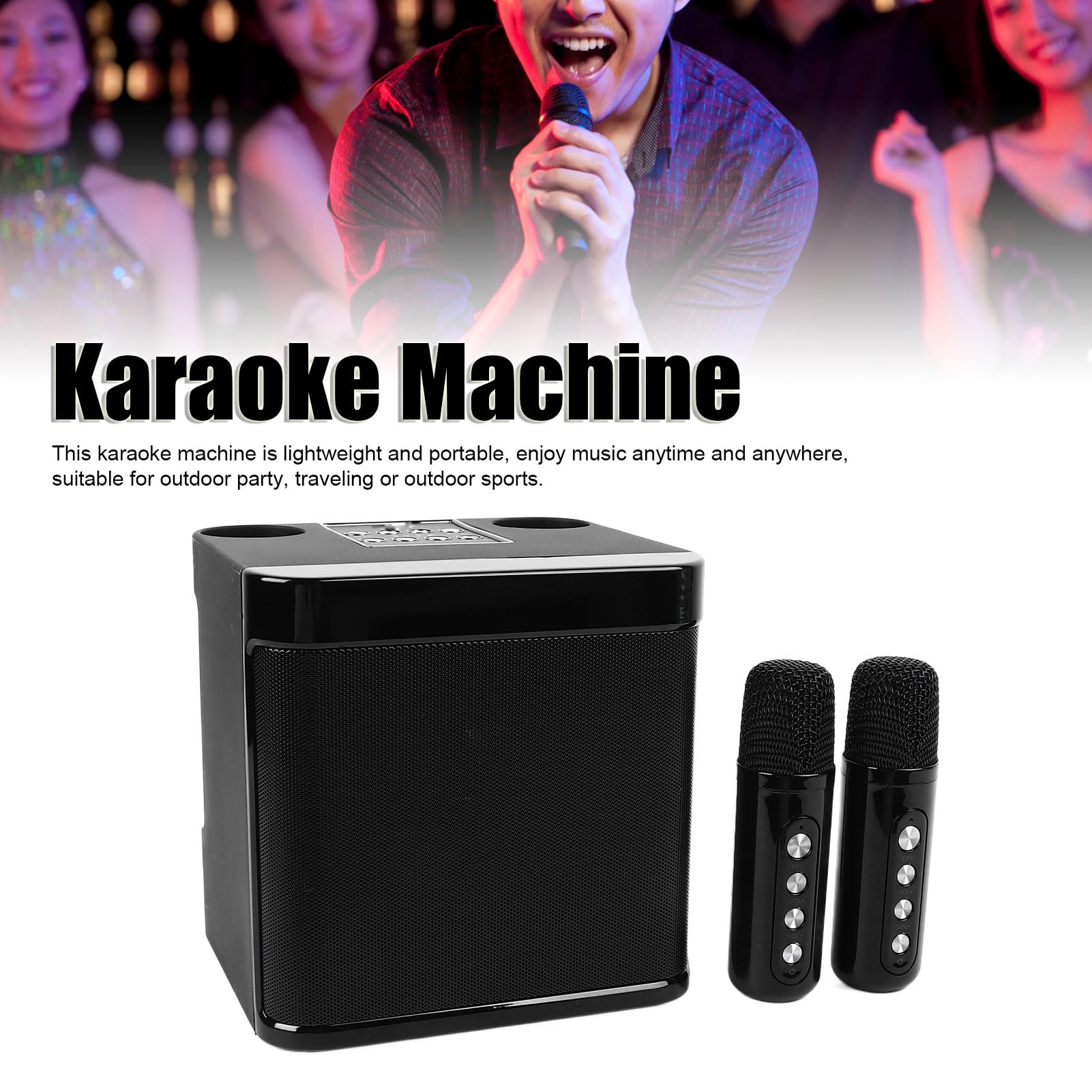 EMUKOEP Altoparlante Karaoke Portatile Ricaricabile Esperienza Audio Premium per Feste in Casa