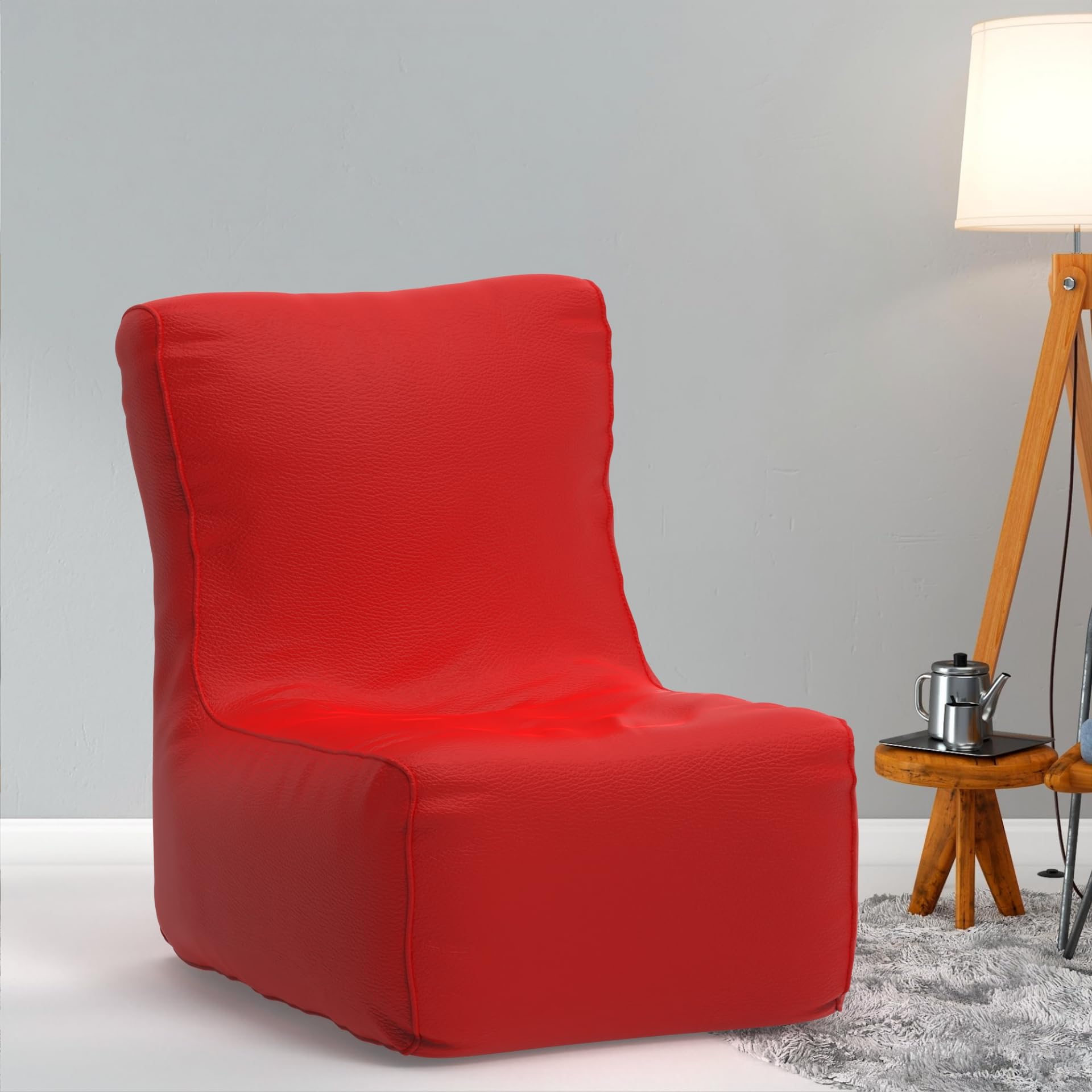 Bean Bag Chair Cover | Size: 2XL | Color: Red | Without Beans | Premium Leatherette Cover (CMF 1469)-image-37