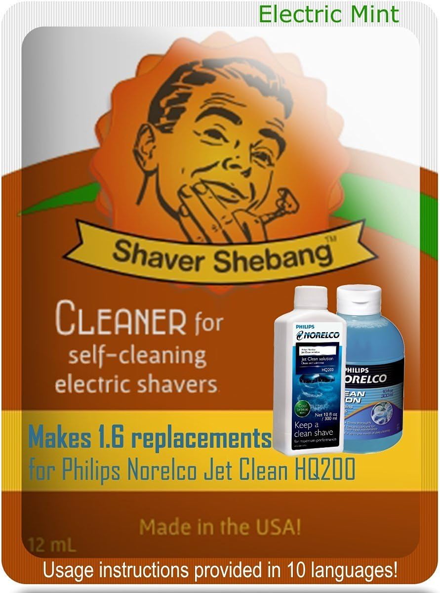 Shaver Shebang6 SS Mint refill replacements for 9.6 Norelco Jet Clean HQ200
