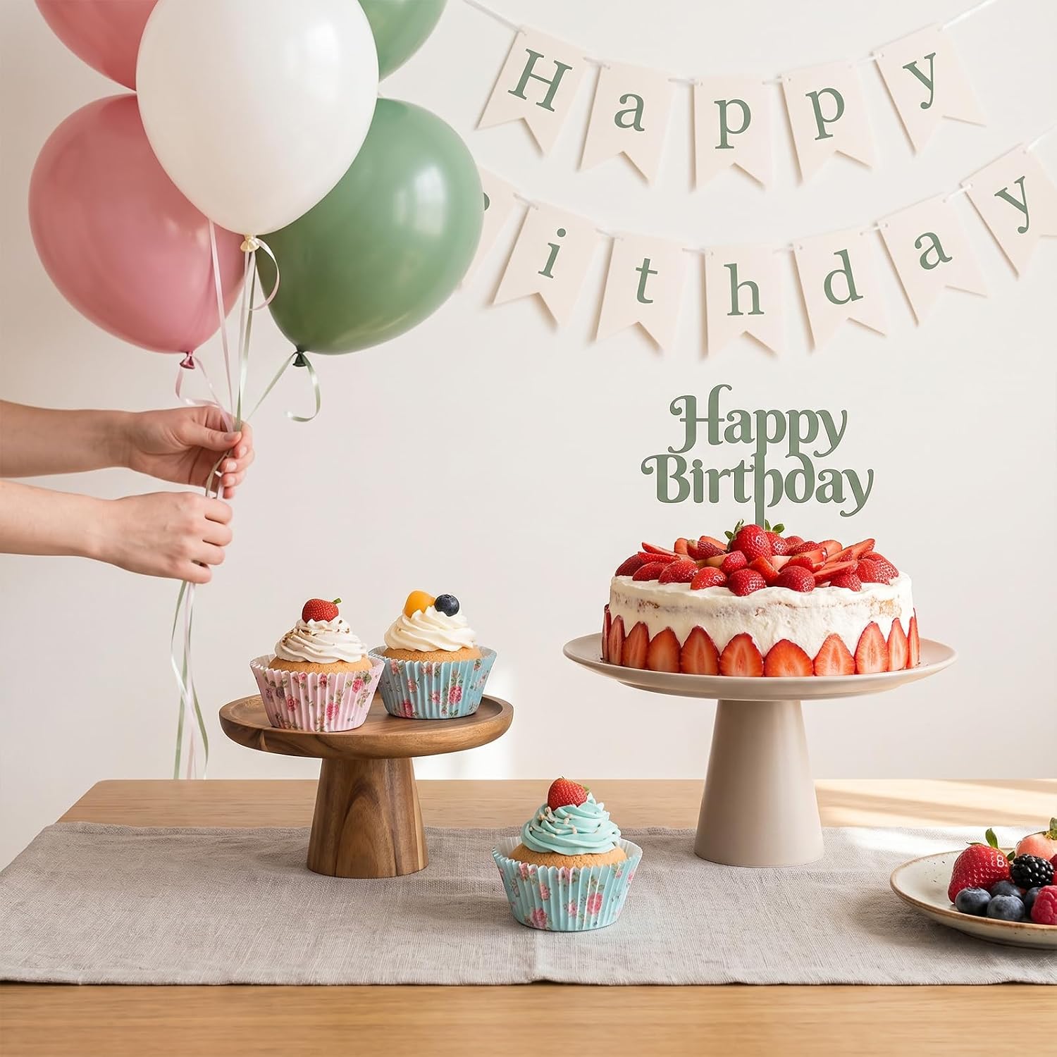 100 Pcs Floral Cupcake Liners, Cute Cupcake Liners Standard