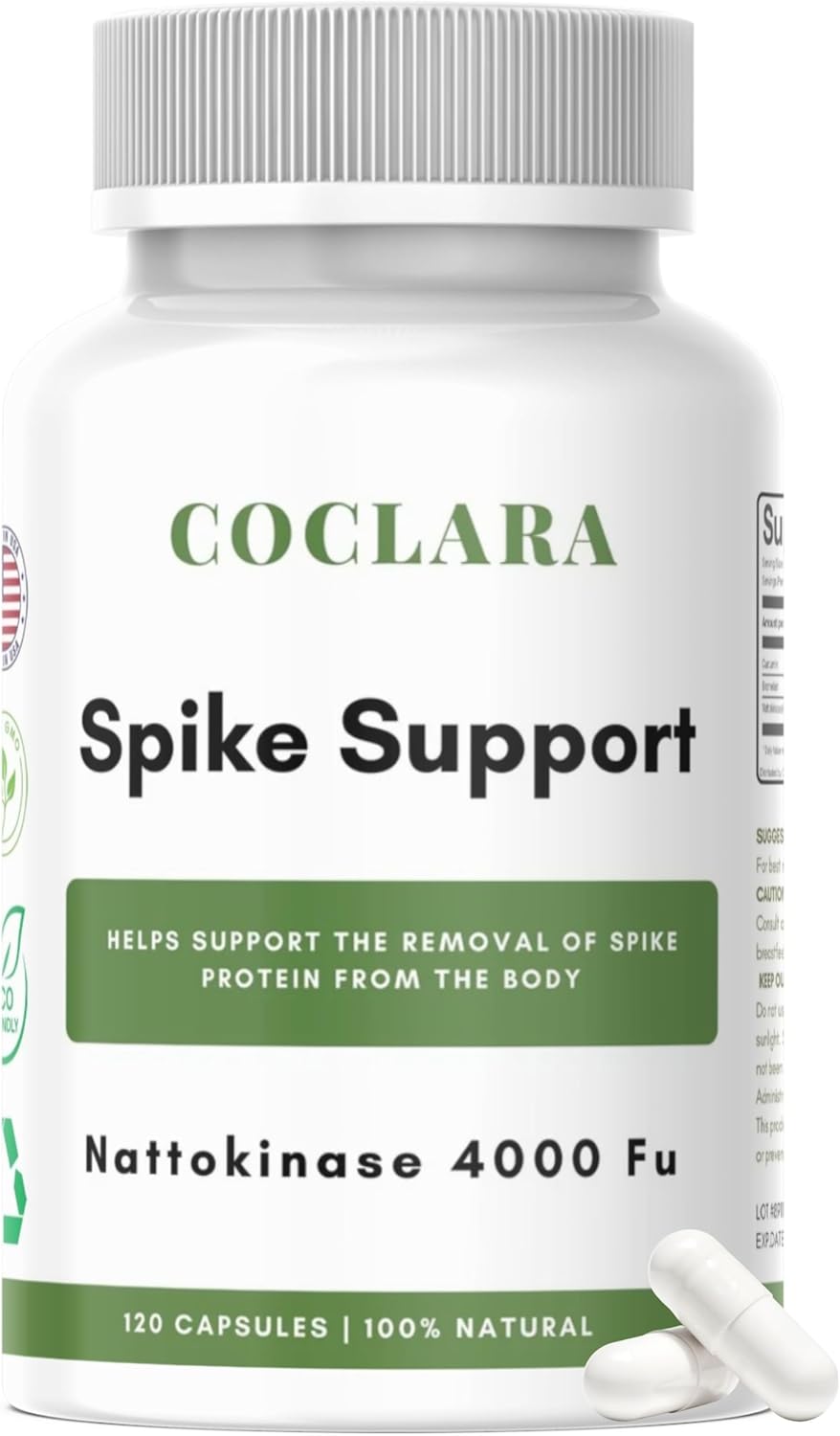 Spike Detox Support Supplement,Nattokinase 4000 FU, Bromelain, Turmeric, Includes Dandelion Extract, Wormwood, Cinnamon Cassia, 120 Capsules, 60-Day Supply Spike Detox Support Supplement,Nattokinase 4000 FU, Bromelain, Turmeric, Includes Dandelion Extract, Wormwood, Cinnamon Cassia, 120 Capsules, 60-Day Supply