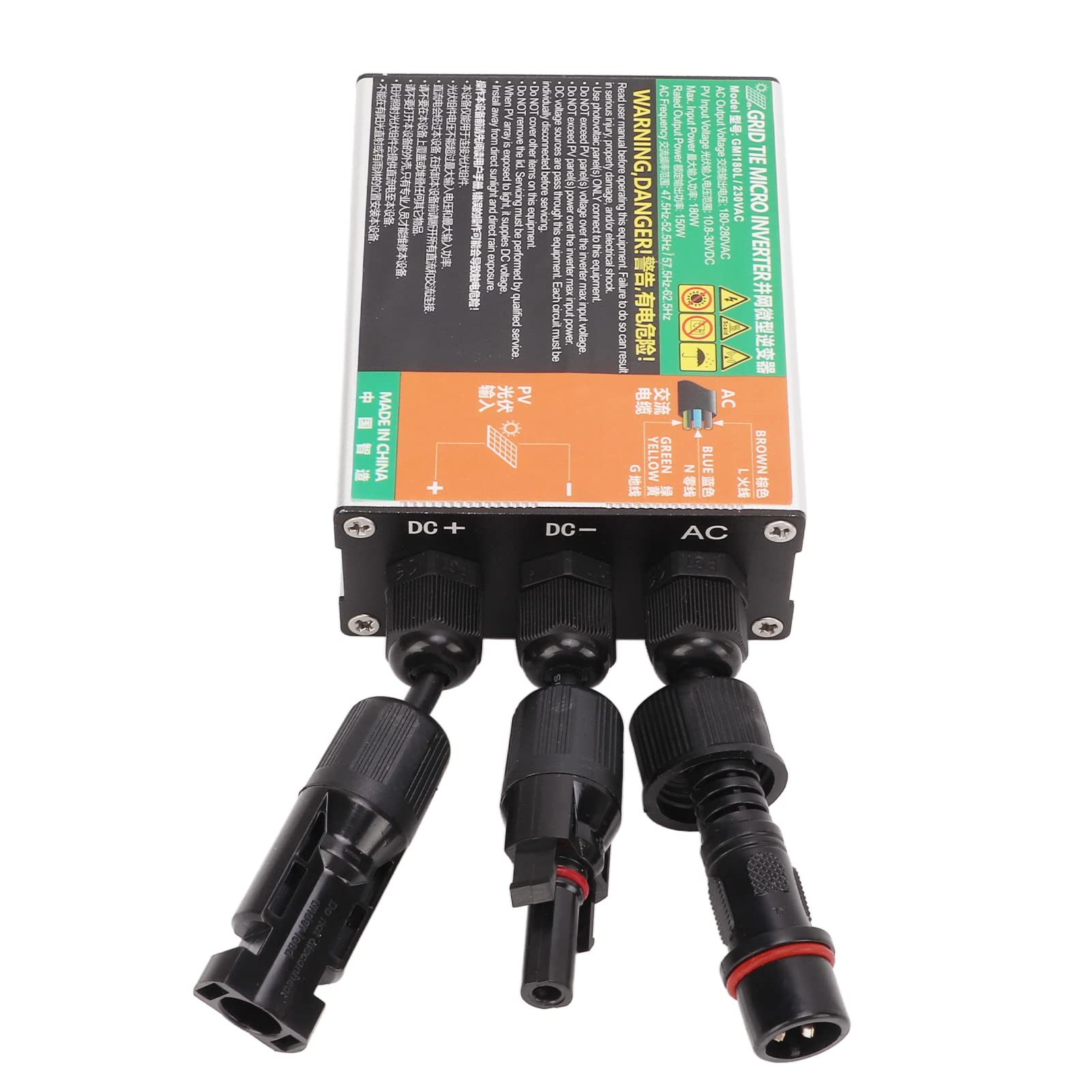Inversor de amarre de rejilla solar de 0,2 a 0,6 kW, 10,8 V a 30 V CC, entrada con salida de 180 V 280 V CA e inversor seguro
