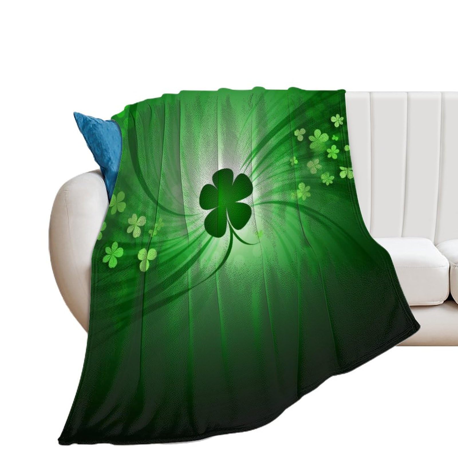 Couverture flanelle Happy St Patrick 130x150 plaid anti-boulochage