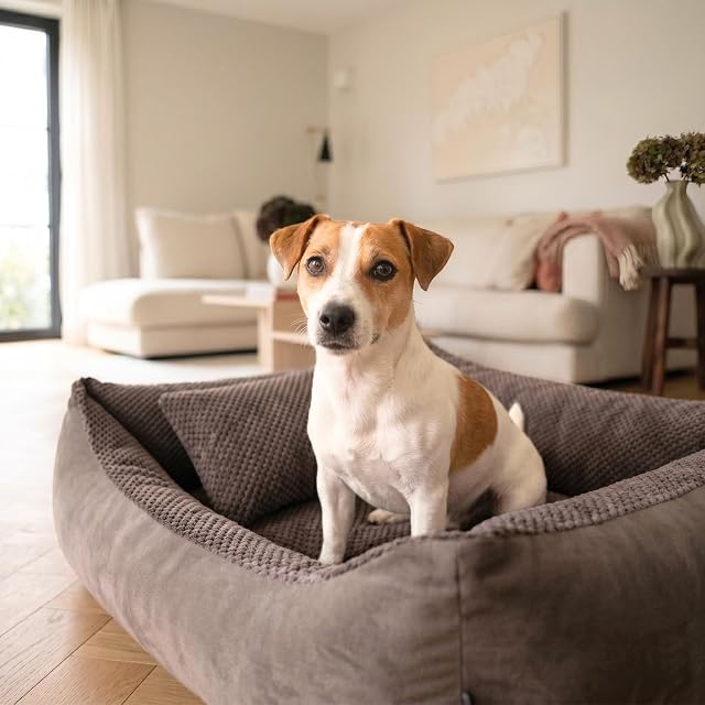 Foto 4 de 8 de 4L Textil TEO Cama para Perros Grandes Lavable y Desenfundable
