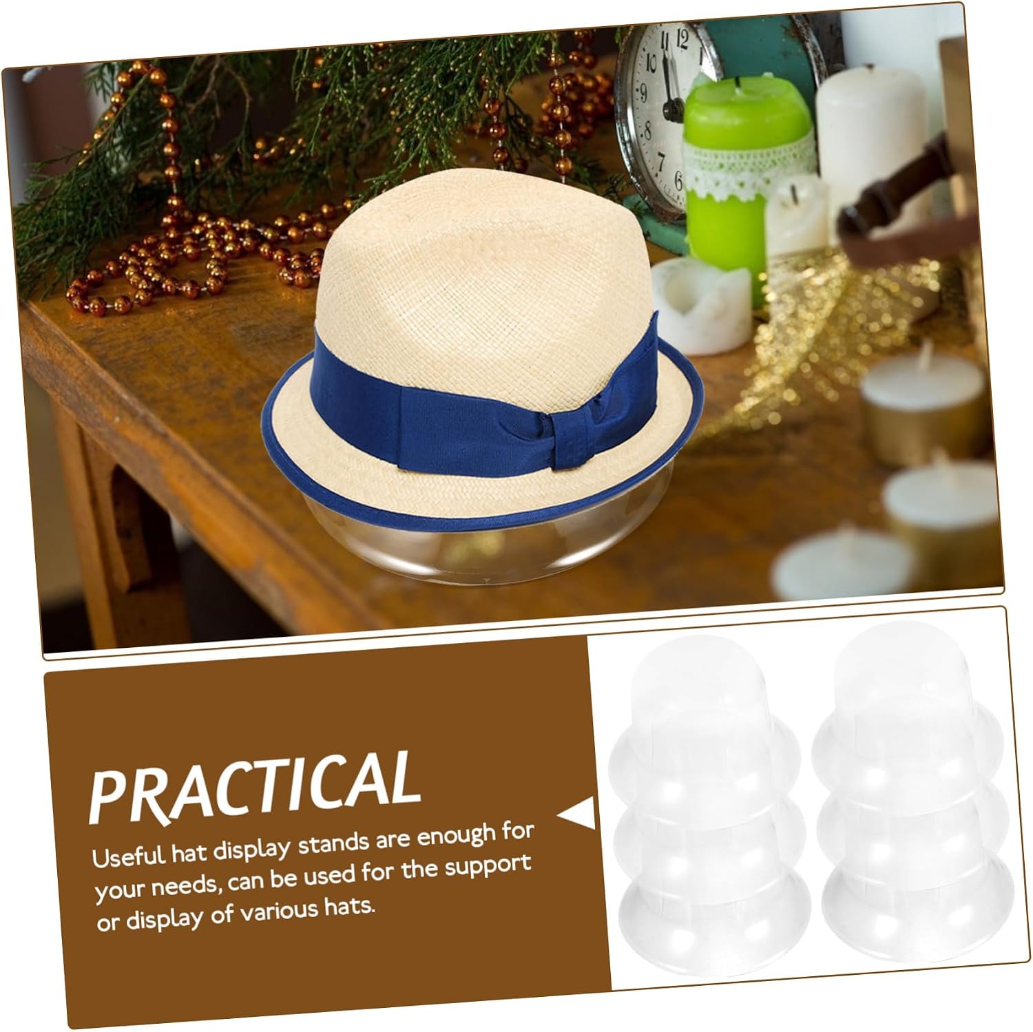10pcs Pvc Bucket Hat Display Stand Hat Rack Caps Hat Rack Display Hat Holder Rack