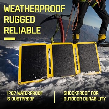 SunJack 25 Watt Foldable Solar Panel Kit, Includes 2X 10000mAh Power Banks