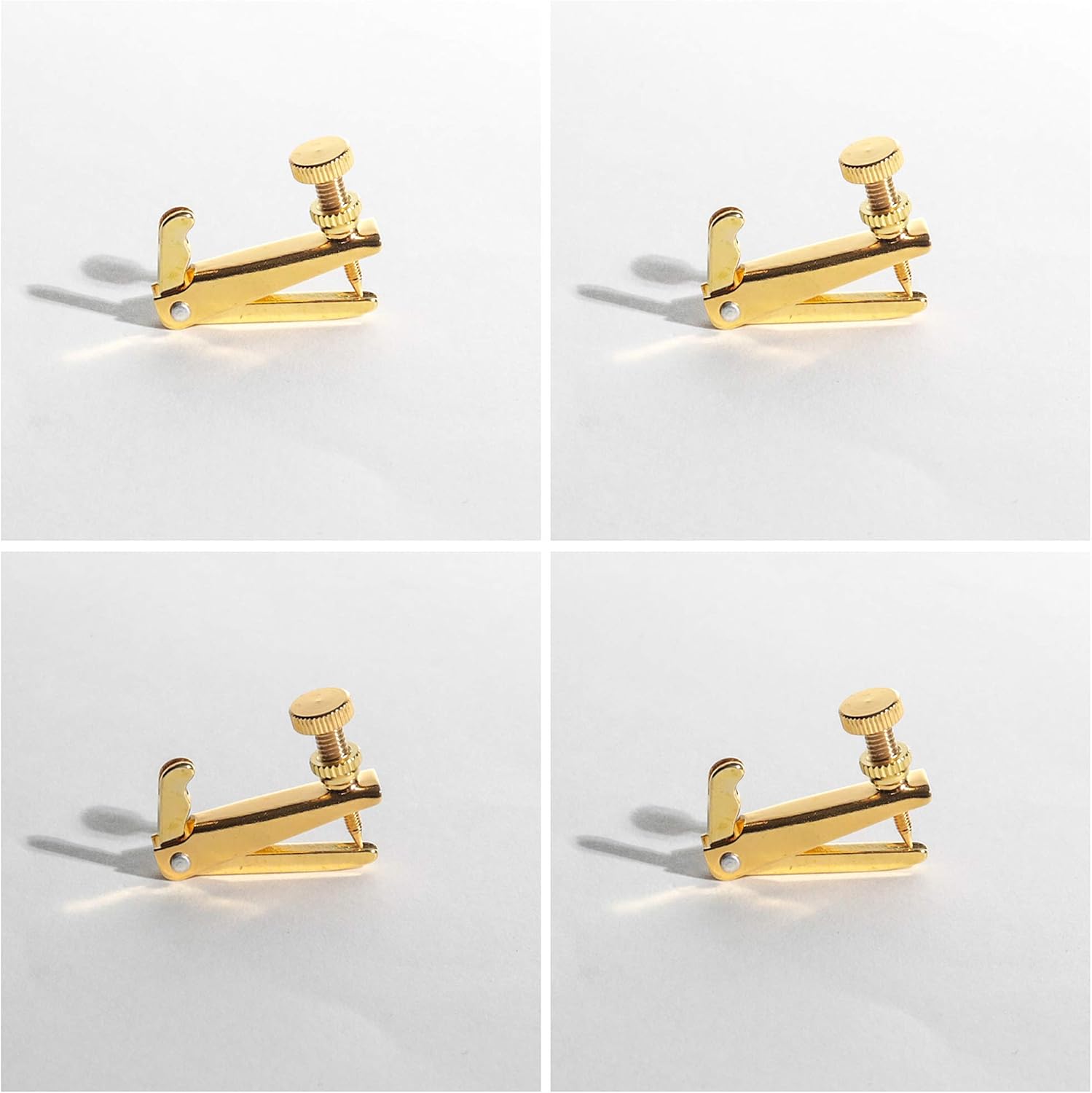 MI&VI Violin Fine Tuners - Stainless Steel Adjusters, Gold, 4Pcs (1/2-1/4 Size) image 4