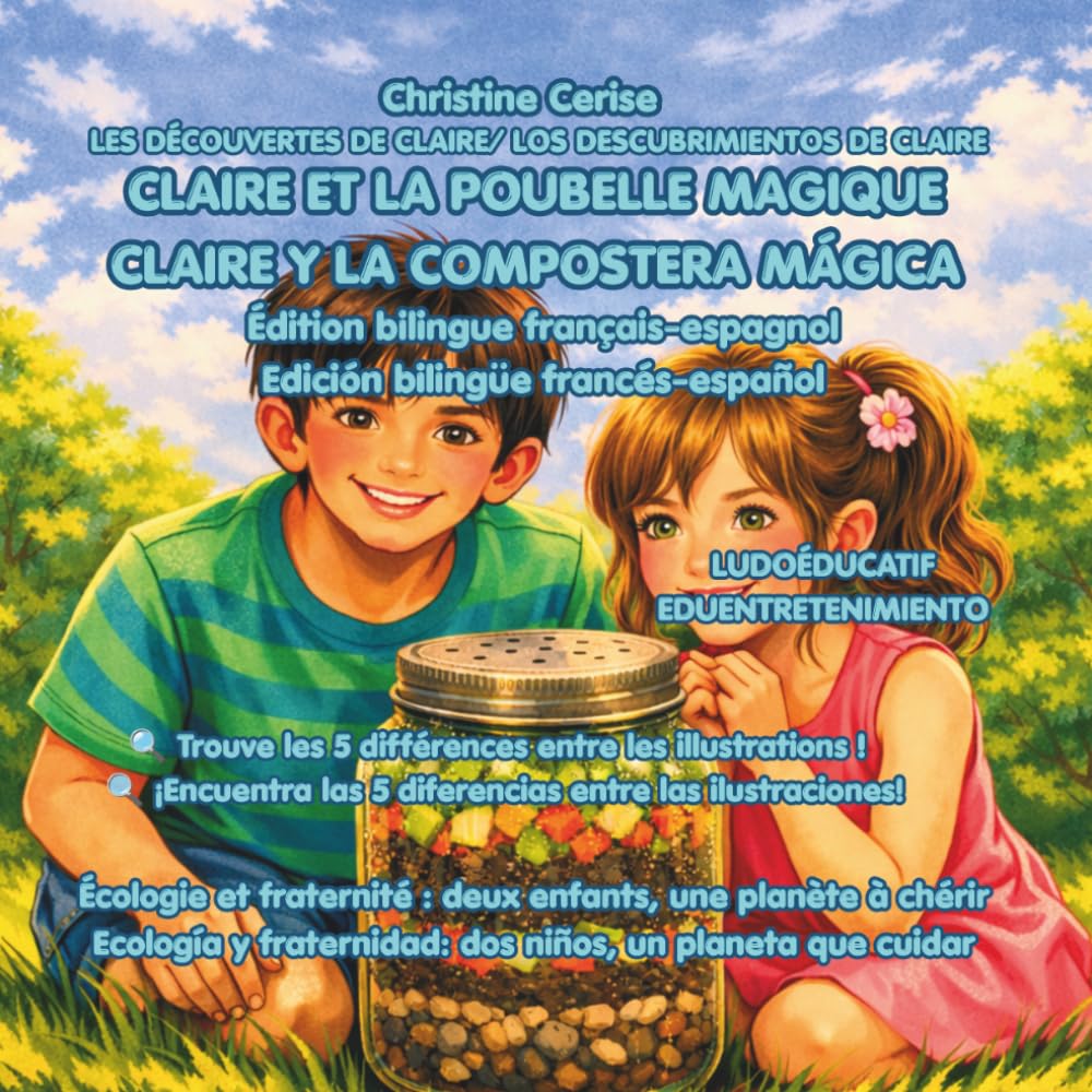 CLAIRE ET LA POUBELLE MAGIQUE/ CLAIRE Y LA COMPOSTERA MÁGICA (Édition bilingue FR-ES): Écologie et fraternité : deux enfants, une planète à ... de Claire — édition bilingue FR-EN, FR-ES)