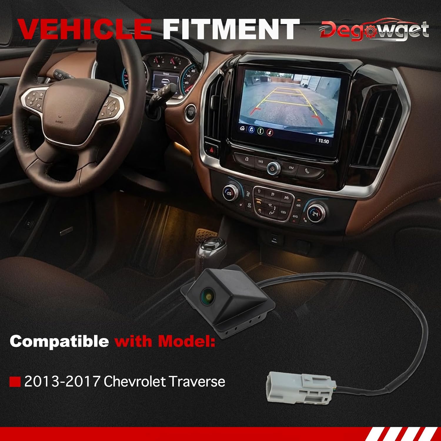 Rear View Backup Camera 23135306 Compatible with Chevrolet Traverse 2013-2017 Park Assist Camera Replaces 590091 PAC147 GM1960127