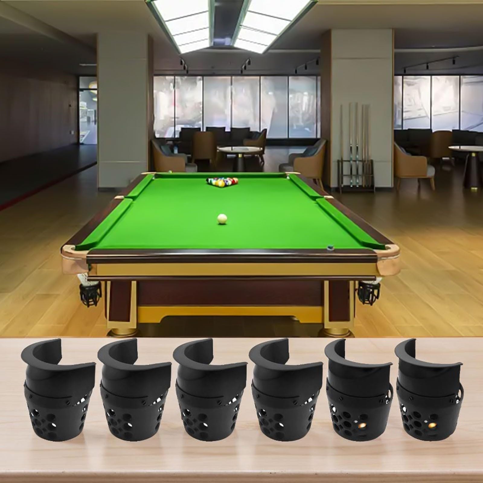 6er-Pack Billardtisch-Taschen-Ersatz, inklusive Eck- und Seitentaschen für Billard