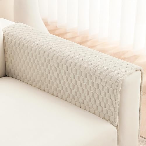 Foxdecor Juego de 2 fundas para reposabrazos de sofá, fundas antideslizantes para brazos de silla, fundas para muebles (color blanco, 18 x 24 disponible en Yaxa Colombia