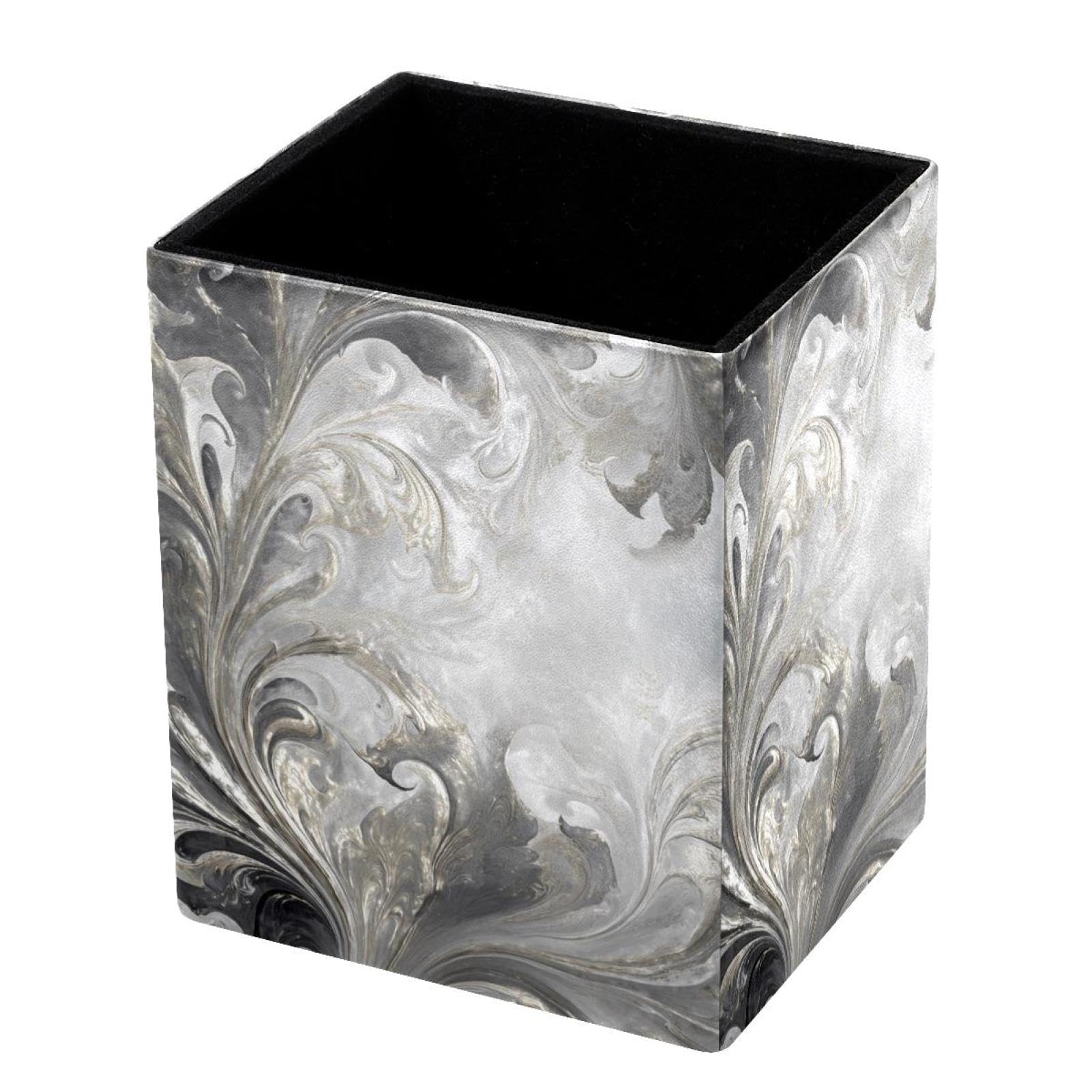 VAPOKF Pencil Holders for Desk, Marble Texture Printed Pen Holders Pen Pot Makeup Brushes Storage Desktop Stationery Supplies Organiser for Home Office