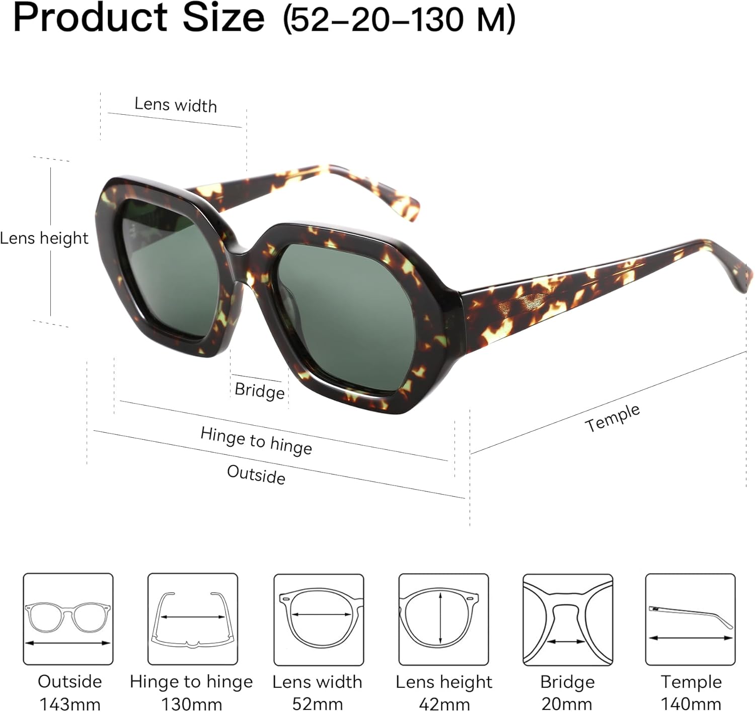 ZENOTTIC Trendy Polarized Sunglasses for Women: Designer Hexagon Sun Glasses for Ladies - Retro shades with UV400 Protection - Image 4