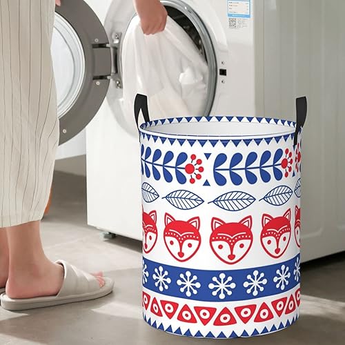 Miniatura 10 de Cesto de ropa sucia grande plegable con asas, fácil de transportar, cesta de almacenamiento redonda para ropa sucia, cesta de manta