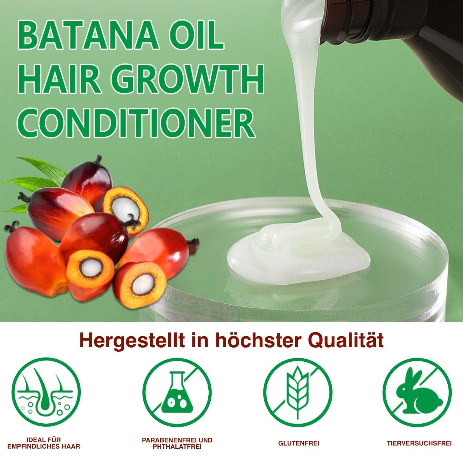 Batana Öl Conditioner mit Rosmarin - sulfatfrei - Haarwachstum, Regeneration & Geschmeidigkeit - Für alle Haartypen - Reduziert Haarbruch & Trockenheit, Feuchtigkeitsspendend - 2x300ml
