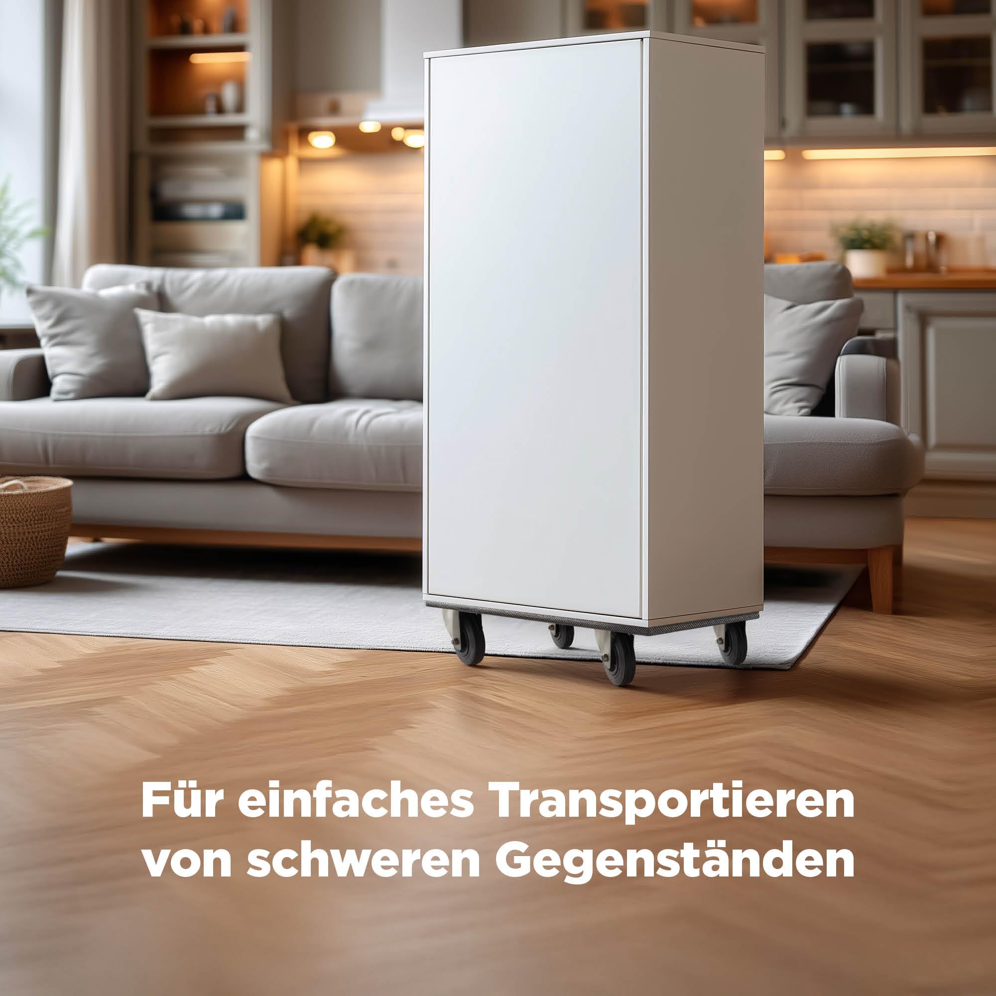 blizz-z Transportroller - Länge: 600 mm x Breite: 350 mm - 300 kg Tragkraft | Lastenroller, Möbelroller, Rollbrett mit Anti-Rutschbelag - massive Trägerplatte - mit Lenkrollen - Made in Germany