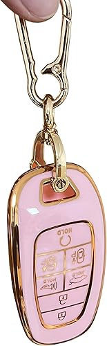 Miniatura 10 de BINOWEN - Funda protectora para llavero Hyundai, funda protectora de TPU para llavero remoto sin llave, compatible con Hyundai Sonata, Santa fe