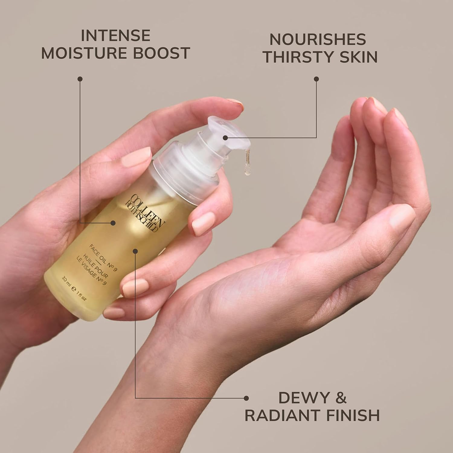COLLEEN ROTHSCHILD Face Oil N°9 | 9 Transformative Oils Provide Intense Moisture Boost | Deeply Nourishes & Leaves Complexion Radiant (1 fl oz) - Image 5