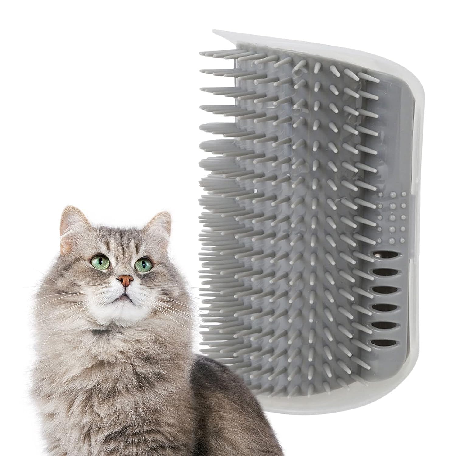 Cat Corner Self Grooming Brush Wall Mounted with Silicone Bristles | Self-Grooming Design, Easy Installation, Easy to Clean, Shedding Remover, for Cats & Small Pets-image-21