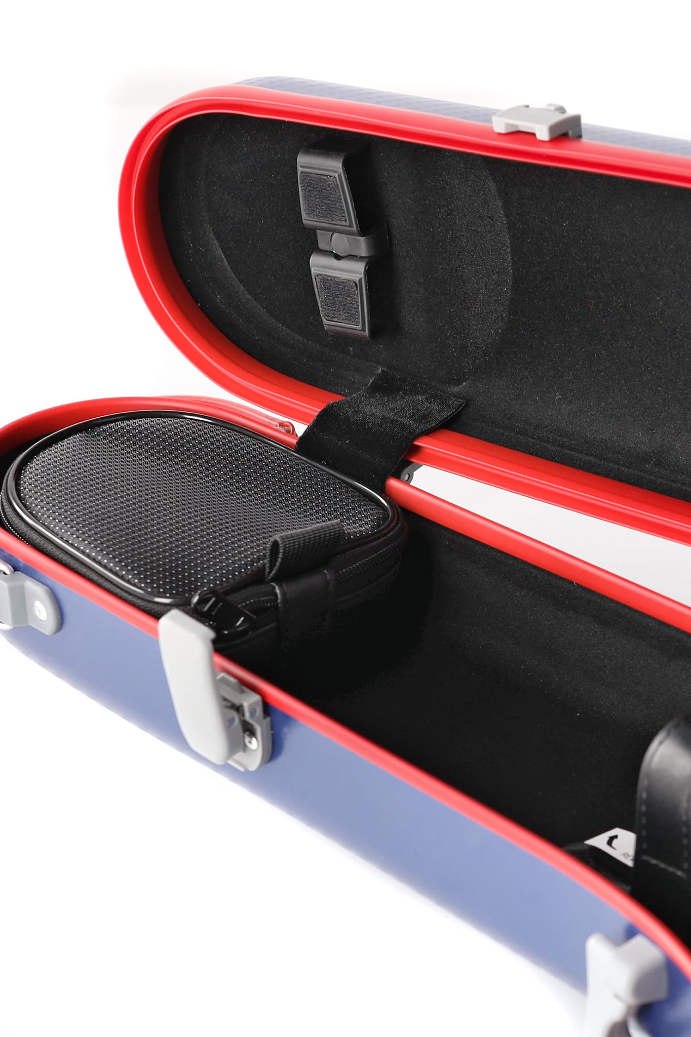 GEWA Custodia per violino FUN Series policarbonato 4/4-1/2 dimensione Blu/Rosso, interno nero, 2 cinghie zaino rimovibili, tasca accessori, sospensione imbottita, maniglia laterale aggiuntiva