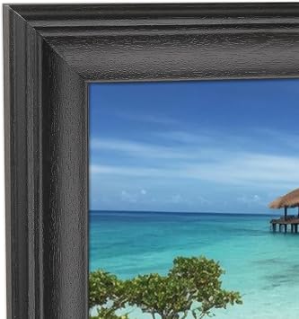 8x28 inch Picture Frame Solid Wood Suitable for Panoramic Photo/Poster/Painting/Puzzle Black A23B828