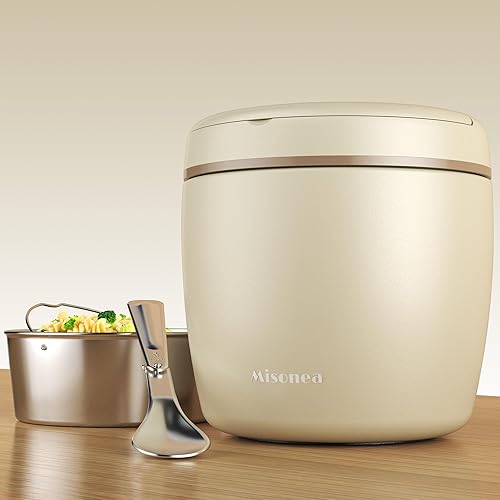 Miniatura 9 de Termo para comida caliente, 40 onzas, recipiente de alimentos aislado al vacío para adultos, de acero inoxidable, termo de boca ancha, a prueba de