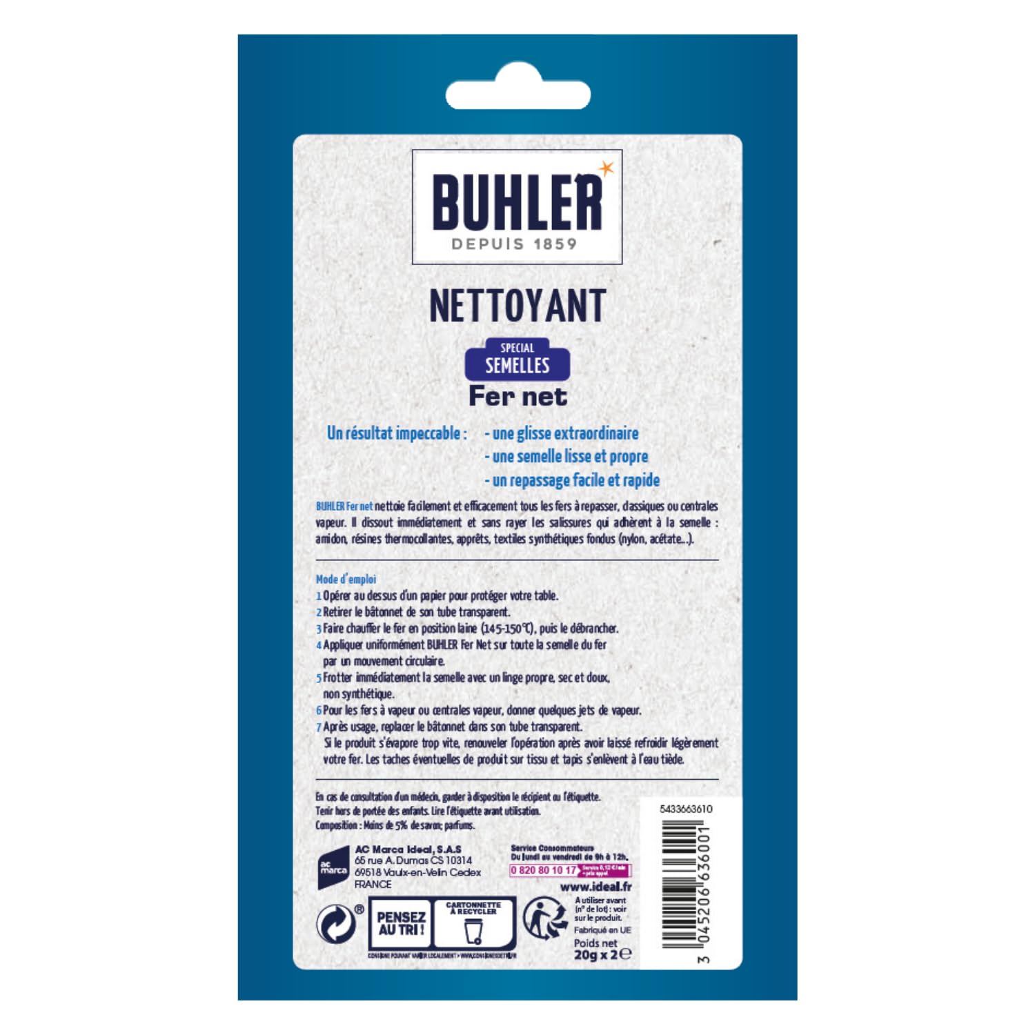 Buhler 33663610 Środek do Czyszczenia Żelazka, 40 g