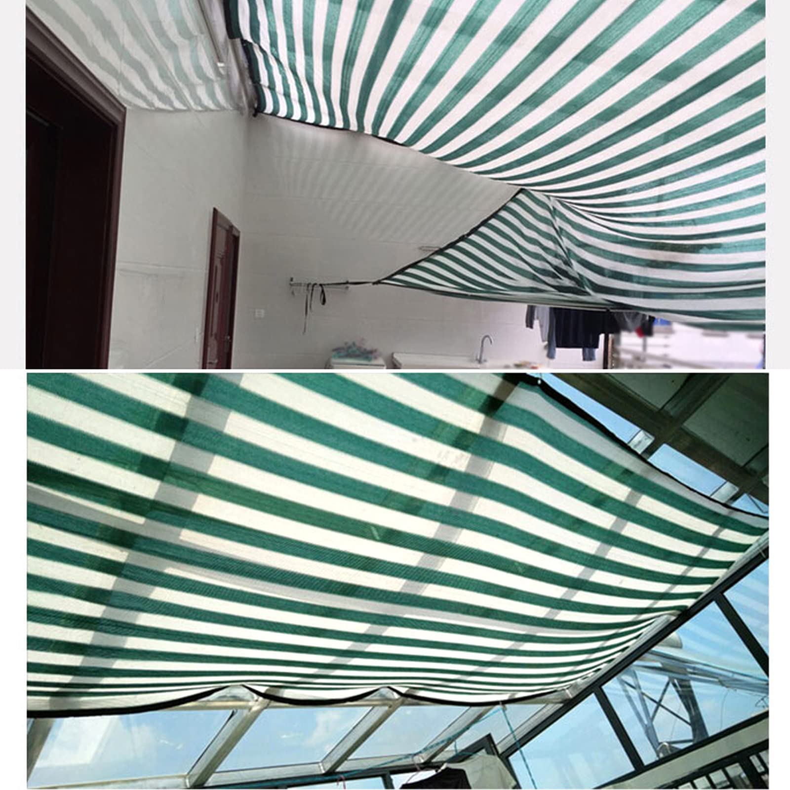 Tessuto ombreggiante con protezione UV al 90%, telo a rete verde scuro per serra, carport, patio, finestra, copertura, rete isolante termica per esterni da 2 m a 10 m