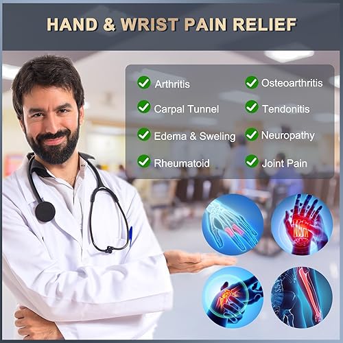 Miniatura 4 de Guantes largos de compresión de cobre para artritis para mujeres y hombres, guantes médicos de compresión para brazos y manos, guantes de presión