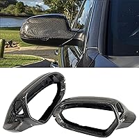 Vista 2 de 1 par de funda para espejo retrovisor de puerta de fibra de carbono real para ala de puerta para Audi A6 C7 S6 2012-2018